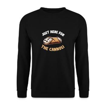 Cannoli Baker Italienisches Gebäck Dessert Lustig - Unisex Pullover - Schwarz - Vorne - Alina (178cm) & Michal (187cm)