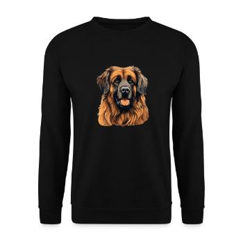 Leonberger - Unisex Pullover - Schwarz - Vorne - Alina (178cm) & Michal (187cm)