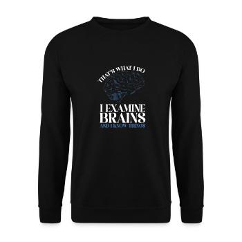 Neurology, Nurse, Brain, Neurologist - Unisex Sweatshirt - black - Front - Alina (178cm) & Michal (187cm)