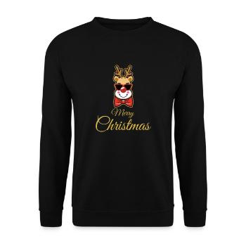 XMAS - Unisex Pullover - Schwarz - Vorne - Alina (178cm) & Michal (187cm)