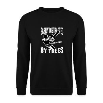 Arborist Tree Surgeon Woodworker Funny Logger - Unisex Sweatshirt - black - Front - Alina (178cm) & Michal (187cm)