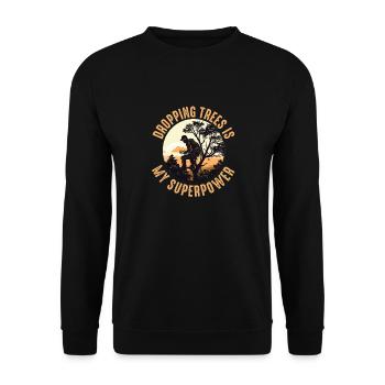 Arborist Tree Surgeon Woodworker Funny Logger - Unisex Sweatshirt - black - Front - Alina (178cm) & Michal (187cm)