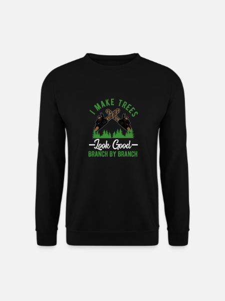 Baumpfleger Baumchirurg Holzarbeiter Lustiger Holzfäller - Unisex Pullover - Schwarz