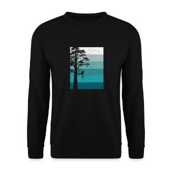 Arborist Tree Surgeon Woodworker Funny Logger - Unisex Sweatshirt - black - Front - Alina (178cm) & Michal (187cm)