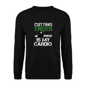 Arborist Tree Surgeon Woodworker Funny Logger - Unisex Sweatshirt - black - Front - Alina (178cm) & Michal (187cm)