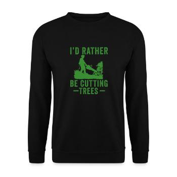 Arborist Tree Surgeon Woodworker Funny Logger - Unisex Sweatshirt - black - Front - Alina (178cm) & Michal (187cm)