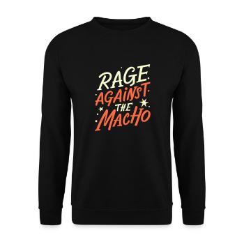 Anti macho humor quote - Unisex Sweatshirt - black - Front - Alina (178cm) & Michal (187cm)