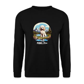 Poodle - Unisex Sweatshirt - black - Front - Alina (178cm) & Michal (187cm)