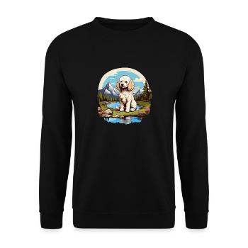 Poodle - Unisex Sweatshirt - black - Front - Alina (178cm) & Michal (187cm)