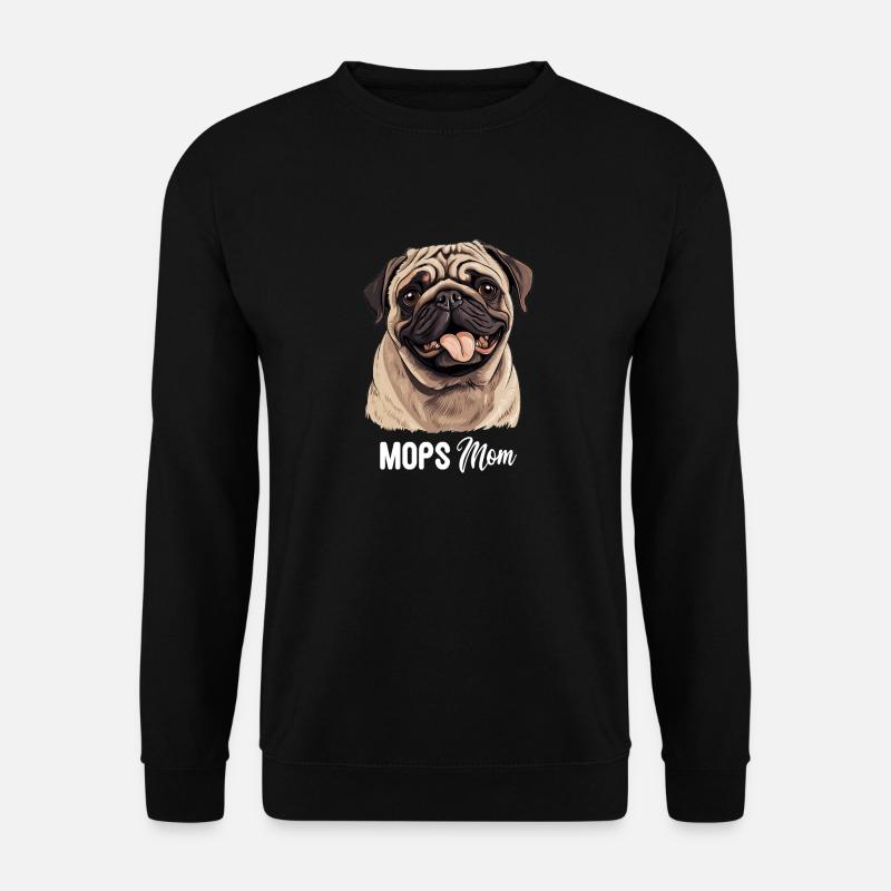 Mops - Unisex Pullover - Schwarz