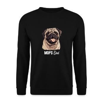 Mops - Unisex Pullover - Schwarz - Vorne - Alina (178cm) & Michal (187cm)