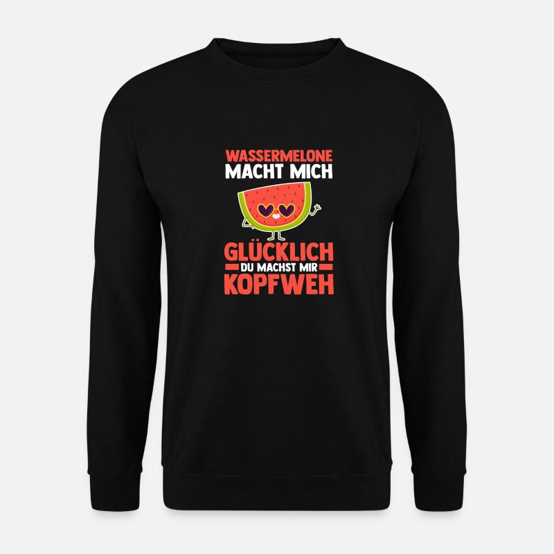 Früchte Wassermelone - Unisex Pullover - Schwarz