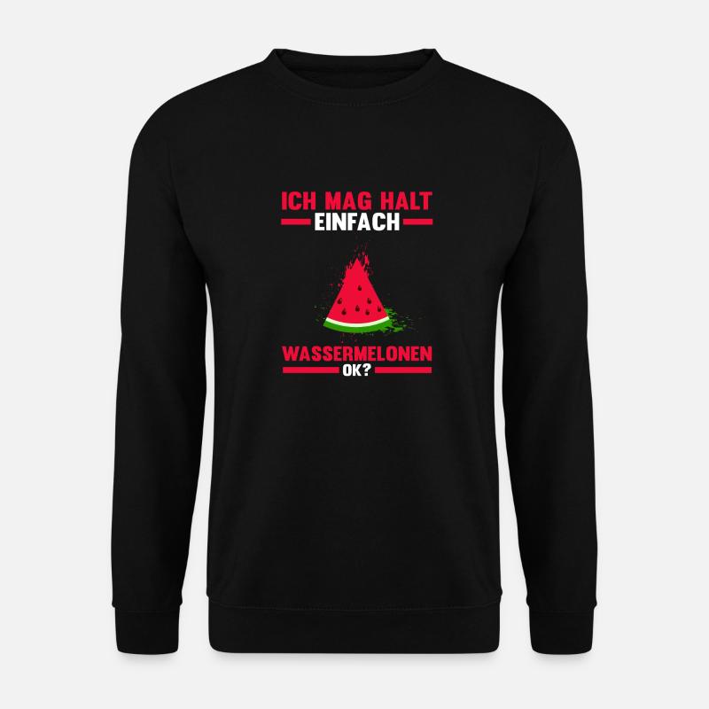 Früchte Wassermelone - Unisex Pullover - Schwarz