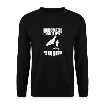 Windsurfing Kitesurfer Kitesurfing Windsurfer - Unisex Pullover - Schwarz - Vorne - Alina (178cm) & Michal (187cm)