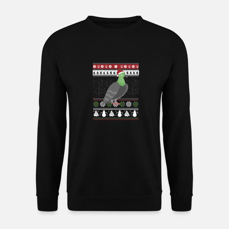 Ugly Christmas Taube - Unisex Pullover - Schwarz