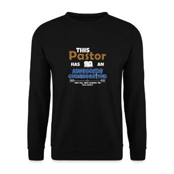 Prédicateur Religieux Ce Pasteur A Une Géniale - Sweat-shirt Unisexe - noir - Devant - Alina (178cm) & Michal (187cm)