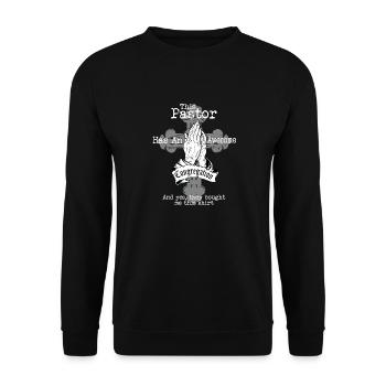 Prédicateur d’église Ce pasteur a un impressionnant - Sweat-shirt Unisexe - noir - Devant - Alina (178cm) & Michal (187cm)