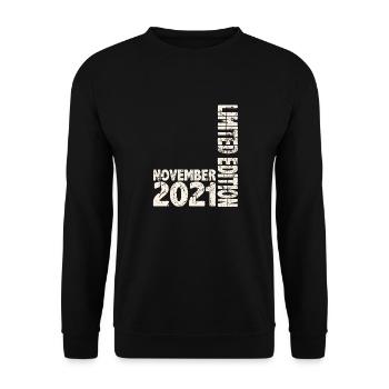 November 2021 Limited Edition 2 Years Man Woman - Unisex Sweatshirt - black - Front - Alina (178cm) & Michal (187cm)