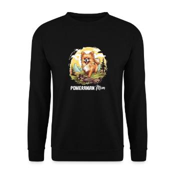 Pomeranian - Unisex Sweatshirt - black - Front - Alina (178cm) & Michal (187cm)