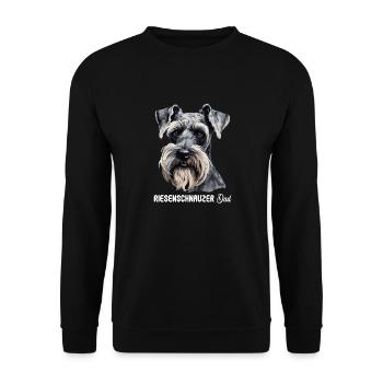 Riesenschnauzer - Unisex Pullover - Schwarz - Vorne - Alina (178cm) & Michal (187cm)
