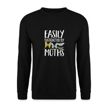 Moths Insect Collector Entomologist - Unisex Sweatshirt - black - Front - Alina (178cm) & Michal (187cm)
