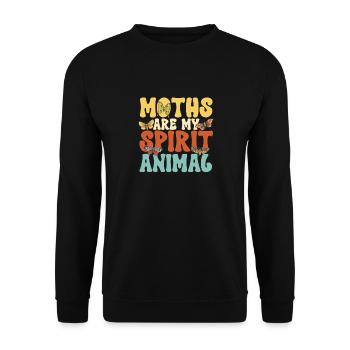 Moths Insect Collector Entomologist - Unisex Sweatshirt - black - Front - Alina (178cm) & Michal (187cm)