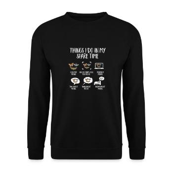 Moths Insect Collector Entomologist - Unisex Sweatshirt - black - Front - Alina (178cm) & Michal (187cm)