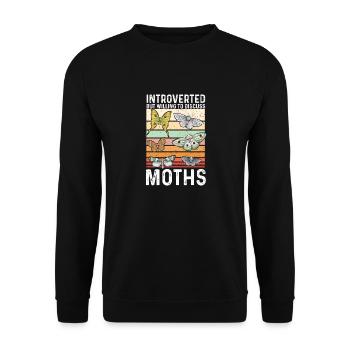 Moths Insect Collector Entomologist - Unisex Sweatshirt - black - Front - Alina (178cm) & Michal (187cm)