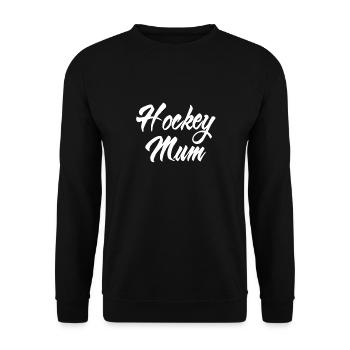 Cute Hockey Mom Quote Mother's Day Hockey Mum - Unisex Sweatshirt - black - Front - Alina (178cm) & Michal (187cm)
