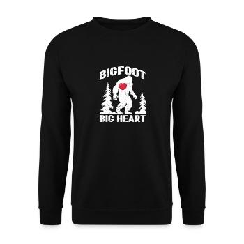 Bigfoot Grand Coeur Drôle Vie Sauvage Amour Animal - Sweat-shirt Unisexe - noir - Devant - Alina (178cm) & Michal (187cm)