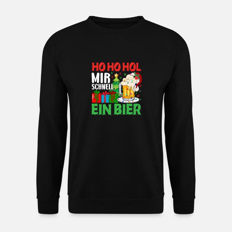 Bier Weihnachten Weihnachtsfeier Geschenke - Unisex Pullover - Schwarz