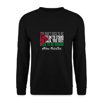 PALESTINE Palestine DRAPEAU Paix - Sweat-shirt Unisexe - noir - Devant - Alina (178cm) & Michal (187cm)