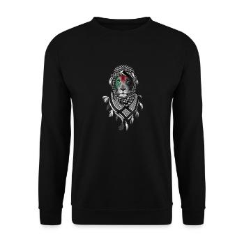 Palestine Lion - Sweat-shirt Unisexe - noir - Devant - Alina (178cm) & Michal (187cm)