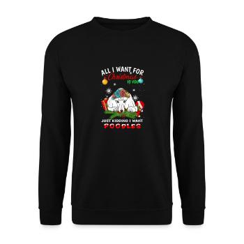 Caniche - Sweat-shirt Unisexe - noir - Devant - Alina (178cm) & Michal (187cm)