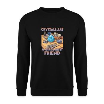 GemStoneCrafts Cadeau de cristaux enchantés - Sweat-shirt Unisexe - noir - Devant - Alina (178cm) & Michal (187cm)