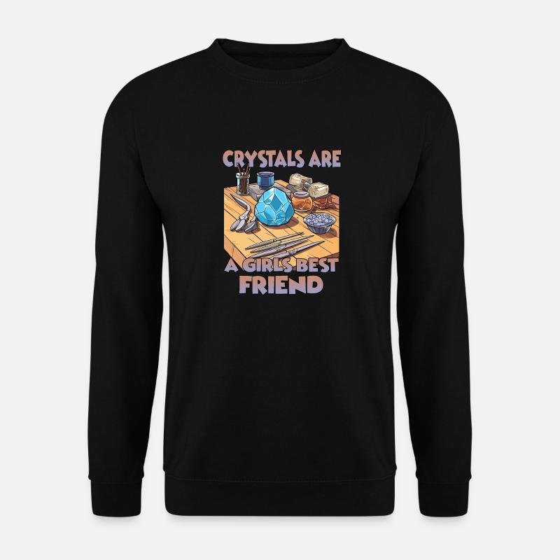 GemStoneCrafts Enchanted Crystals Gift - Unisex Sweatshirt - black
