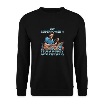CrystalArtisans Cadeau de culture de cristal - Sweat-shirt Unisexe - noir - Devant - Alina (178cm) & Michal (187cm)