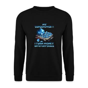 Cristal Des surprises brillantes à offrir - Sweat-shirt Unisexe - noir - Devant - Alina (178cm) & Michal (187cm)