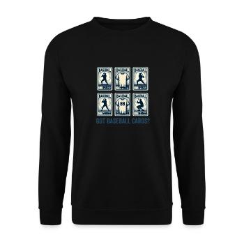 Baseball Card Collector Funny Collecting Baseball - Unisex Sweatshirt - black - Front - Alina (178cm) & Michal (187cm)
