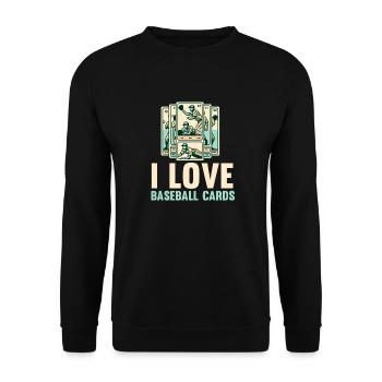 Baseball Card Collector Funny Collecting Baseball - Unisex Sweatshirt - black - Front - Alina (178cm) & Michal (187cm)