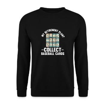 Baseball-Kartensammler Lustiges Sammeln Baseball - Unisex Pullover - Schwarz - Vorne - Alina (178cm) & Michal (187cm)