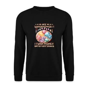 Cultiver des cristaux soi-même Cristal Hobby - Sweat-shirt Unisexe - noir - Devant - Alina (178cm) & Michal (187cm)
