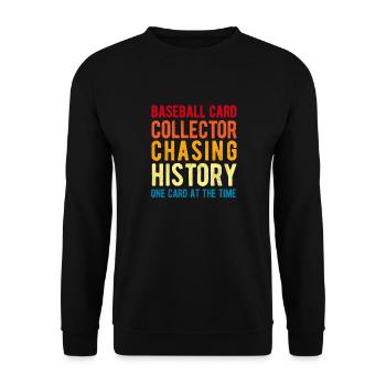 Baseball Card Collector Funny Collecting Baseball - Unisex Sweatshirt - black - Front - Alina (178cm) & Michal (187cm)