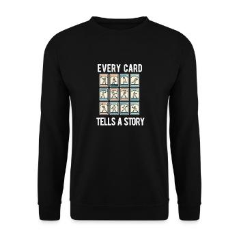 Baseball Card Collector Funny Collecting Baseball - Unisex Sweatshirt - black - Front - Alina (178cm) & Michal (187cm)