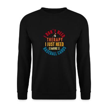 Baseball Card Collector Funny Collecting Baseball - Unisex Sweatshirt - black - Front - Alina (178cm) & Michal (187cm)