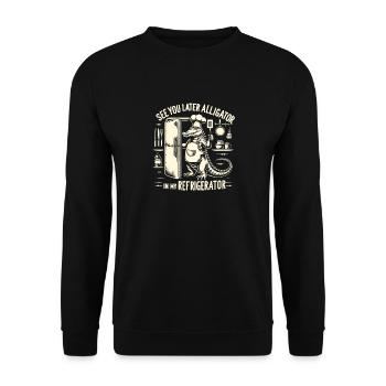Alligator Hunter See You Later Alligator Funny - Unisex Pullover - Schwarz - Vorne - Alina (178cm) & Michal (187cm)