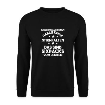 Erzieherin Kindergärtnerin Kinderpflegerin - Unisex Pullover - Schwarz - Vorne - Alina (178cm) & Michal (187cm)