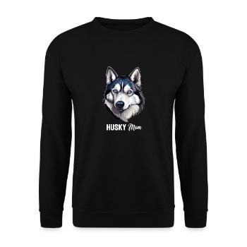Husky - Unisex Sweatshirt - black - Front - Alina (178cm) & Michal (187cm)