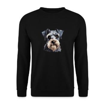 Schnauzer - Unisex Pullover - Schwarz - Vorne - Alina (178cm) & Michal (187cm)