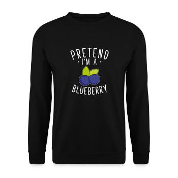 Blueberry, Fruit, Blueberry - Unisex Sweatshirt - black - Front - Alina (178cm) & Michal (187cm)